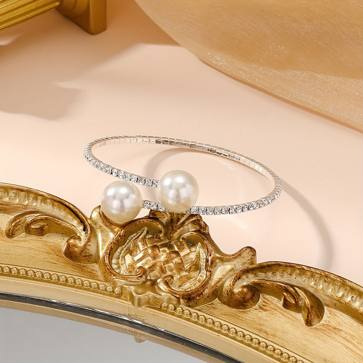 Delicate Pearl Bangle