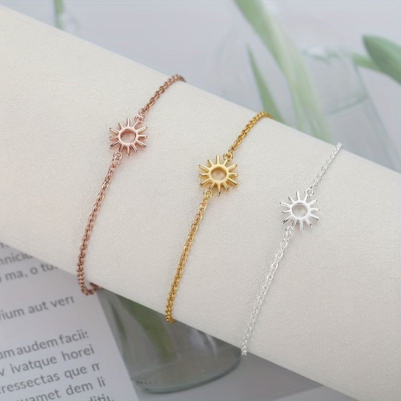 Simple Stainless Steel Sun Bracelet