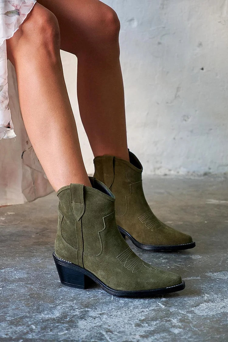 Élise™ | Short Suede Ankle Boots