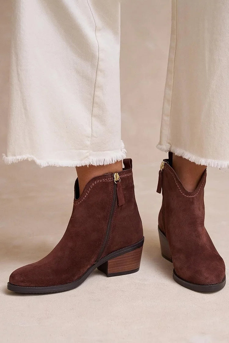 Céline™ | Elegant Suede Ankle Boots