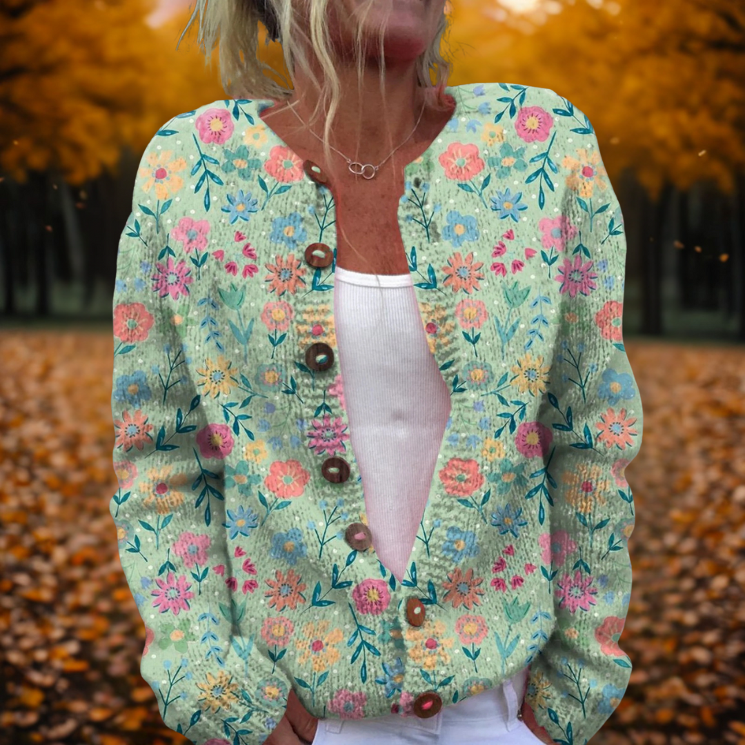 Aleah | Women's Floral Design Cardigan