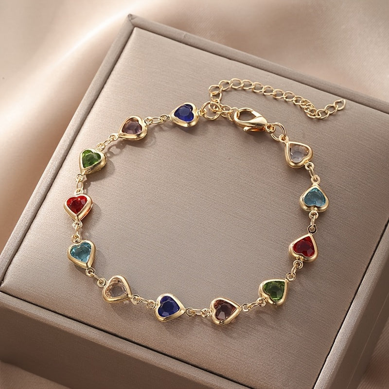 Colorful Heart Beaded Bracelet