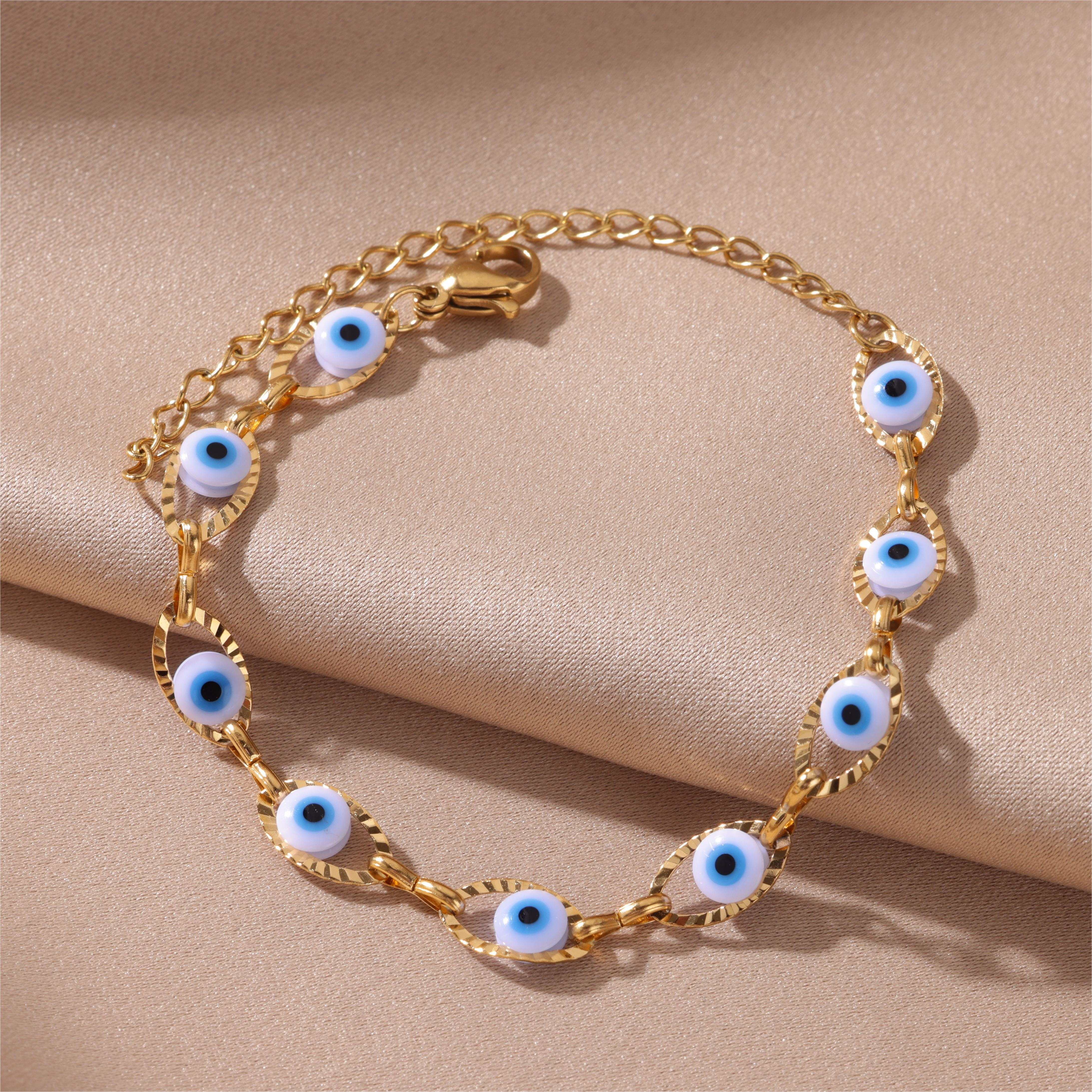 Adjustable Blue Eye Bracelet