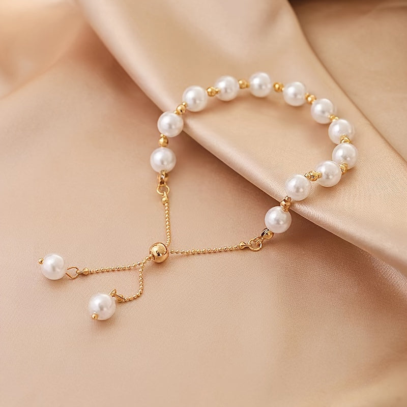 Elegant Pearl Chain Bracelet