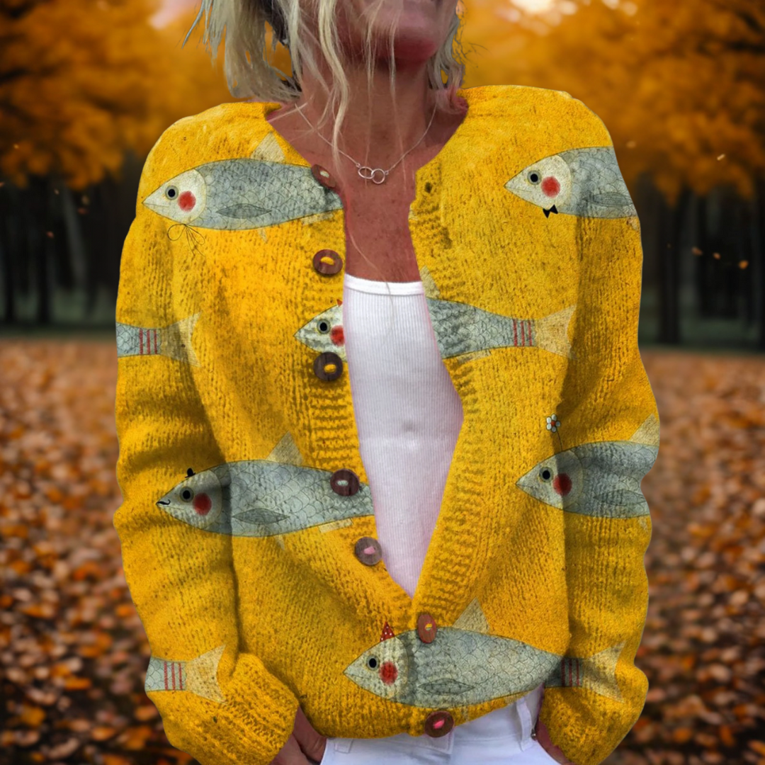 Bella | Women's Sardines Art Cardigan