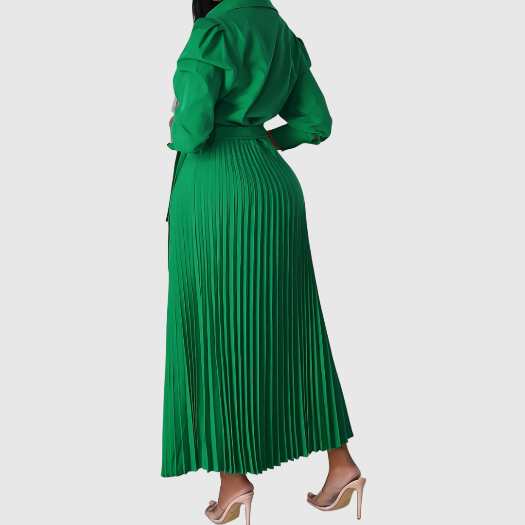 Teresa – Soft Pleated Midi Dress