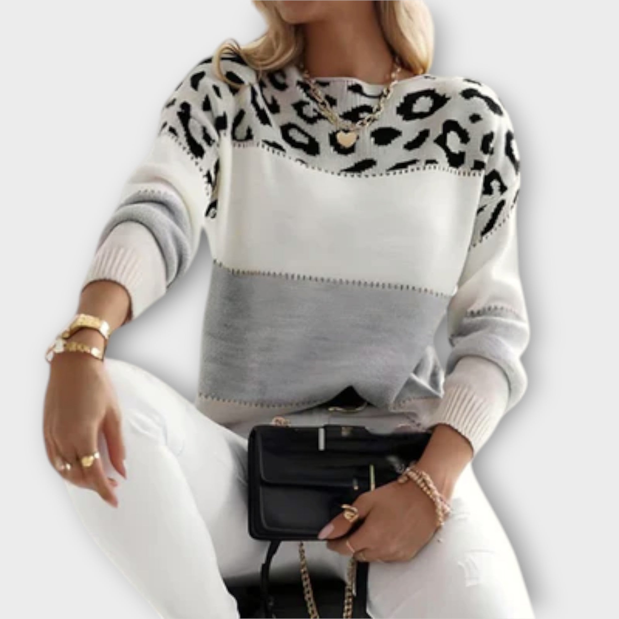 Womens Lion Design Sweater | Elegance