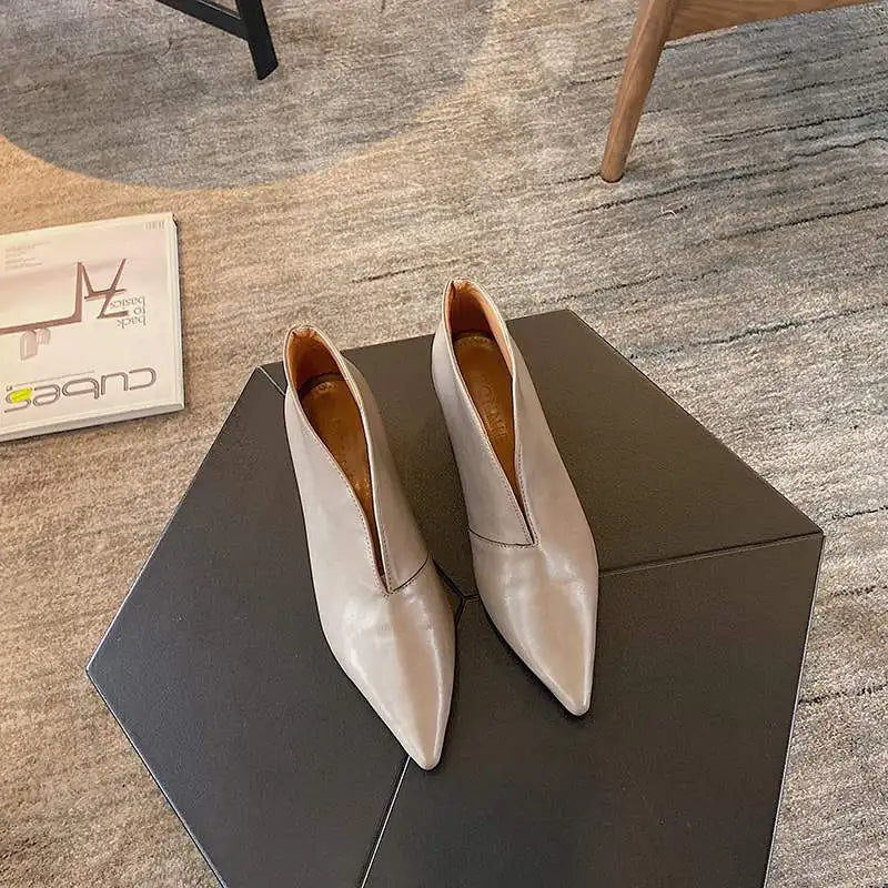 Fivessa | Women's Pointed Ankle Boots