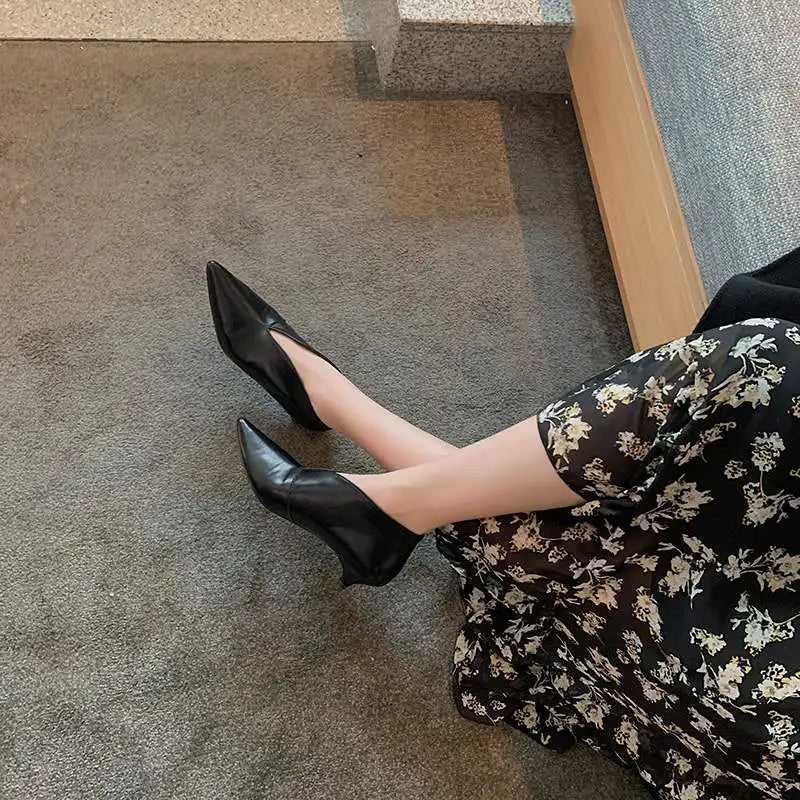 Fivessa | Women's Pointed Ankle Boots