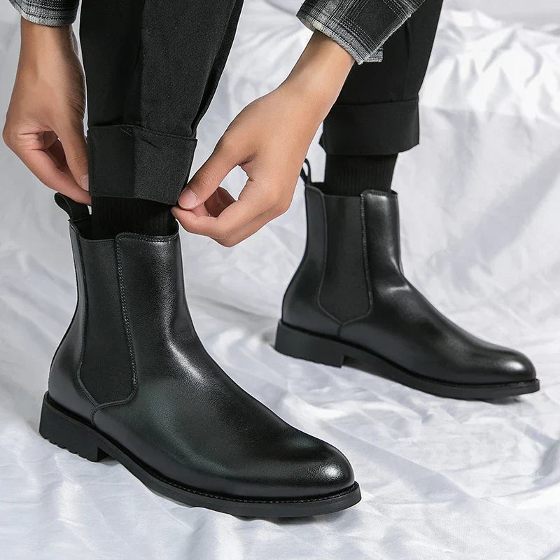 Genuine Leather Stride Boots