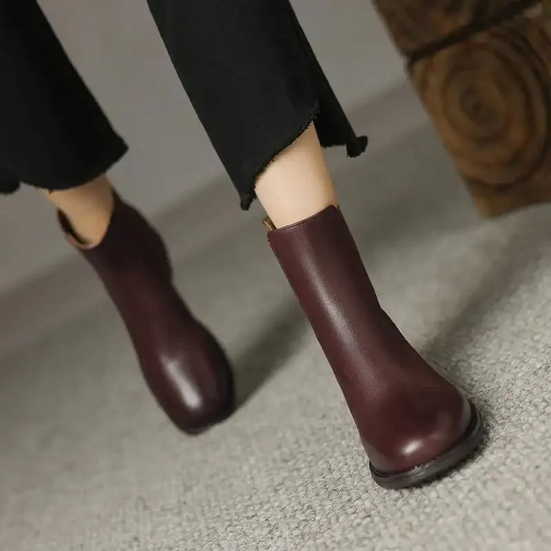 Zantina| Women's Leather Ankle Boots