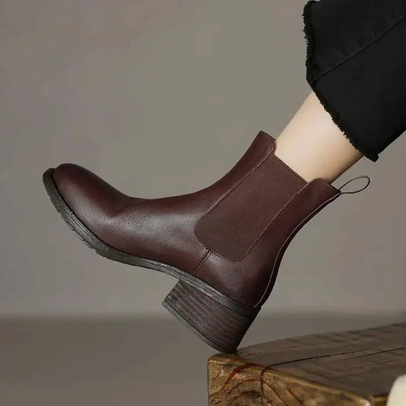 Zantina| Women's Leather Ankle Boots
