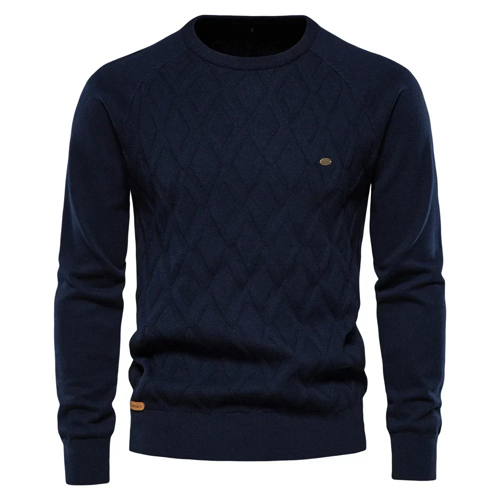 Cedar | Men's Sweater with Check Design