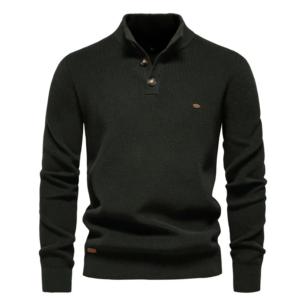 Cedar | Men's Sweater with Button Design