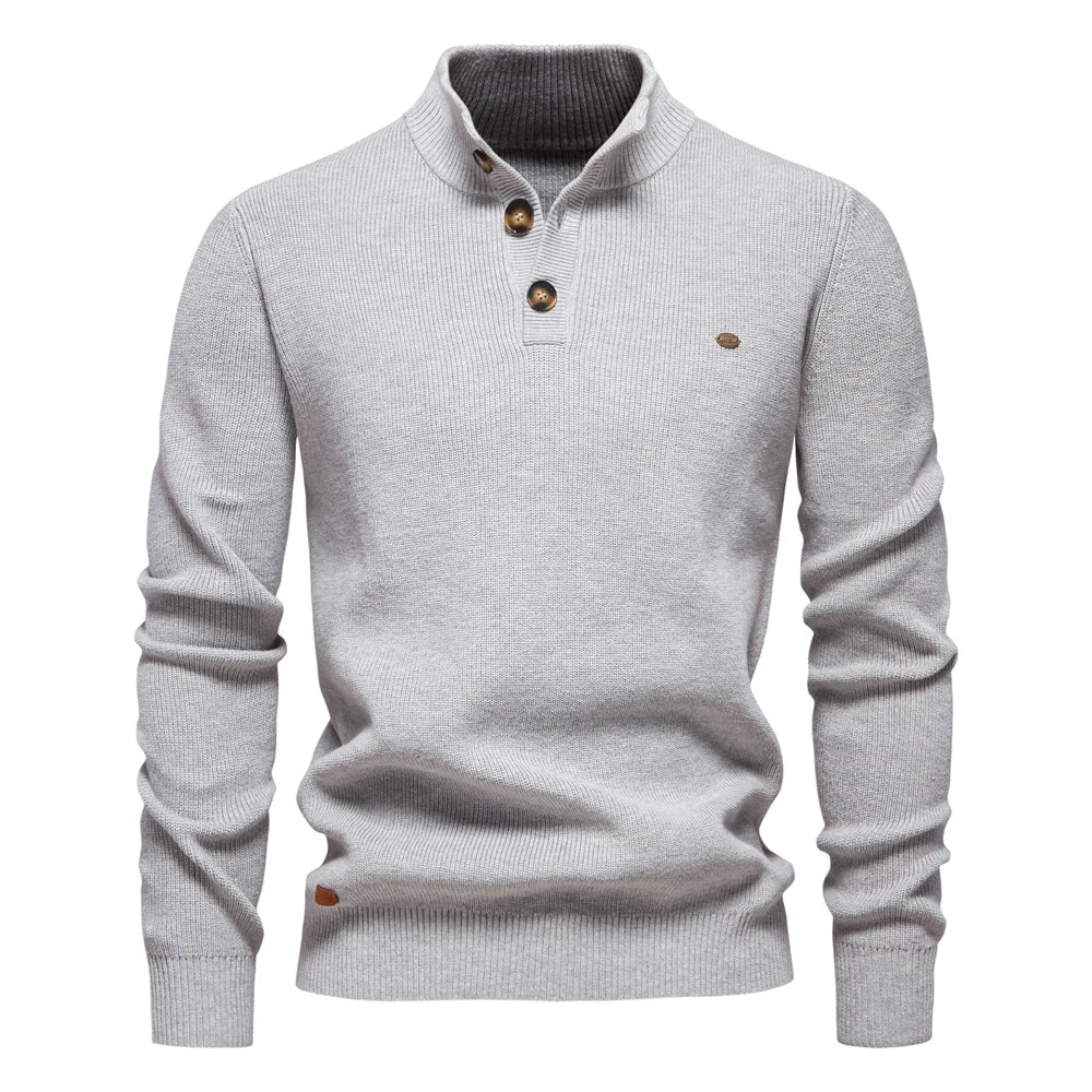 Cedar | Men's Sweater with Button Design