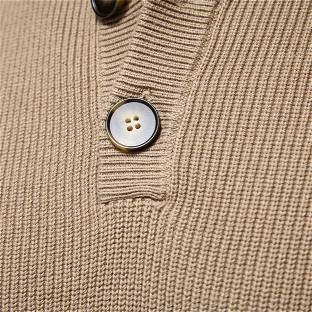 Cedar | Men's Sweater with Button Design