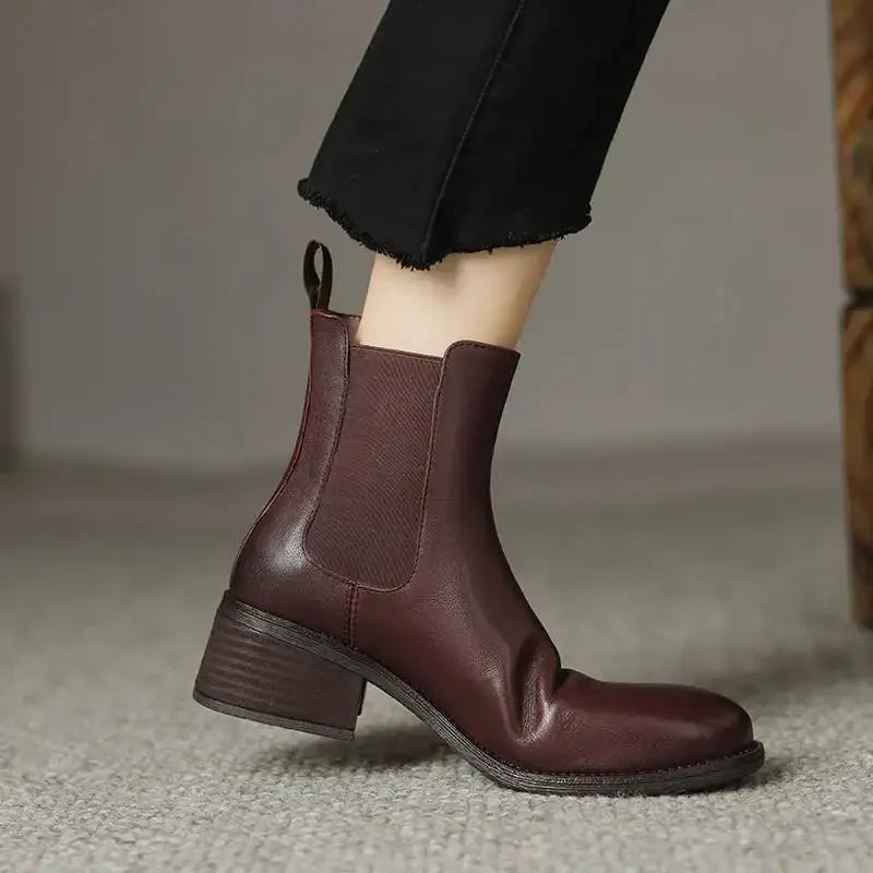 Zantina| Women's Leather Ankle Boots