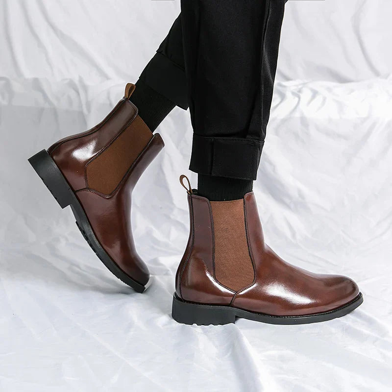 Genuine Leather Stride Boots