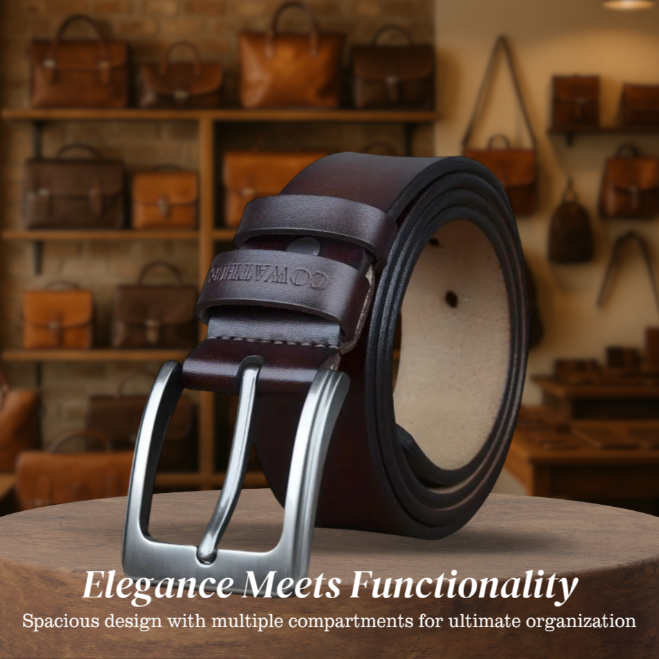 Noah | Vintage Belt with Square Buckle