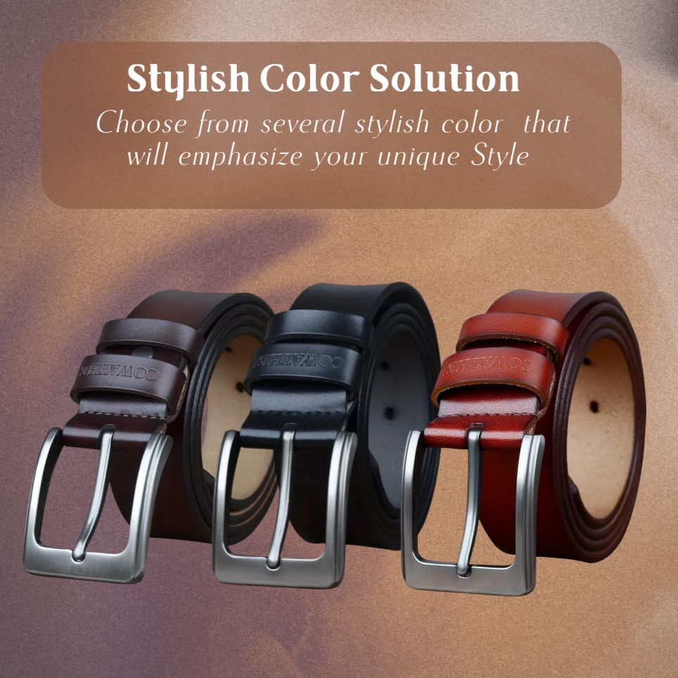 Noah | Vintage Belt with Square Buckle