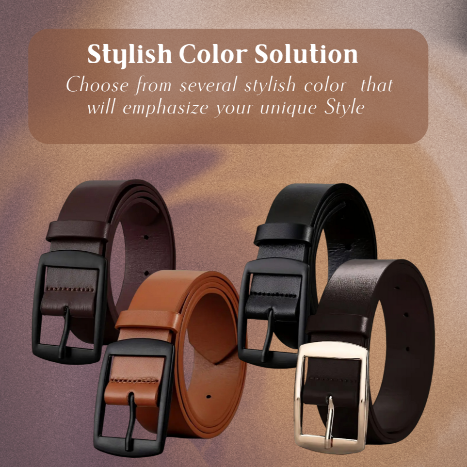 Milan | Everyday Belt with Square Alloy Buckle