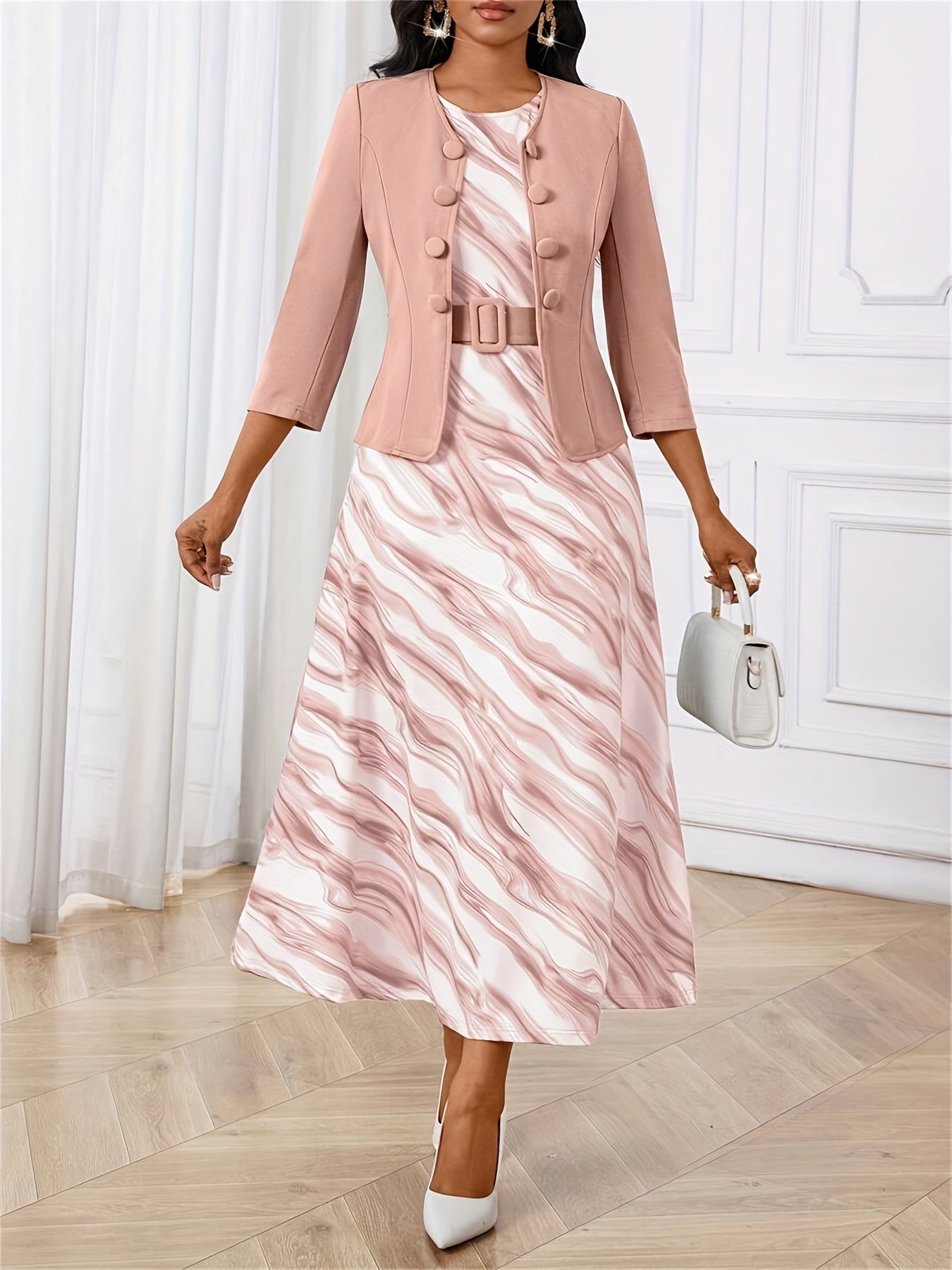 Amelie Lane | Two-Piece Printed Set with Belt