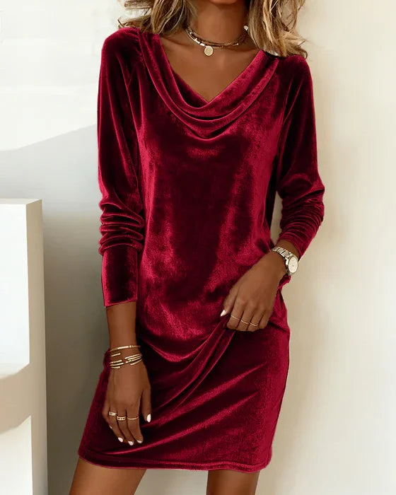 Women's Loose Fitting Velvet Dress