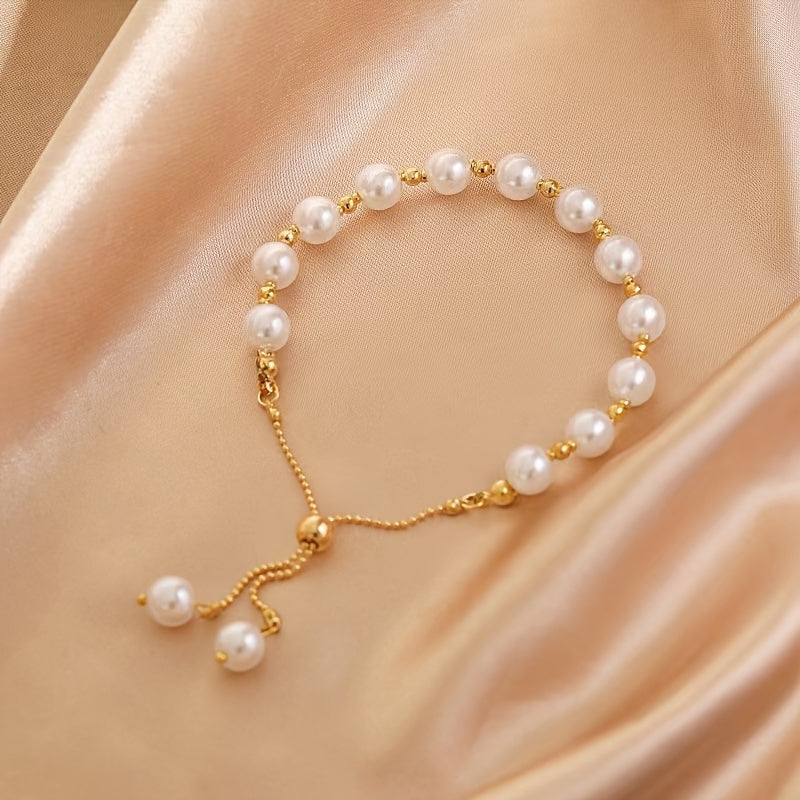 Elegant Pearl Chain Bracelet