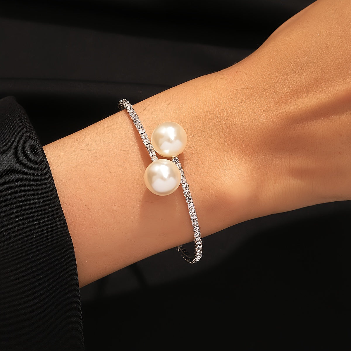 Delicate Pearl Bangle