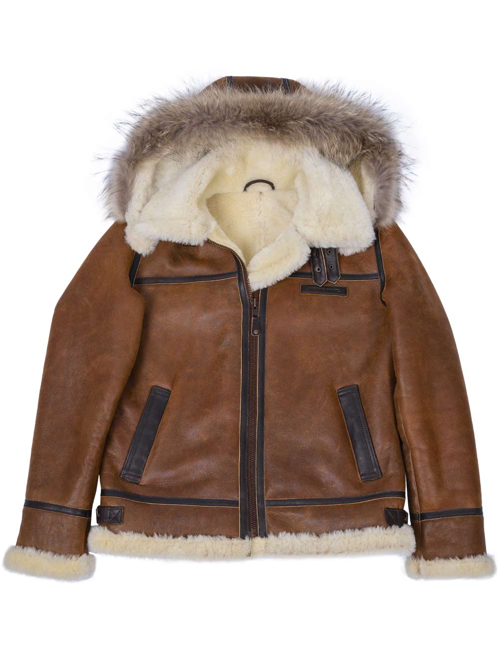Aron™ | Bomber Jacket with Faux Fur Hood