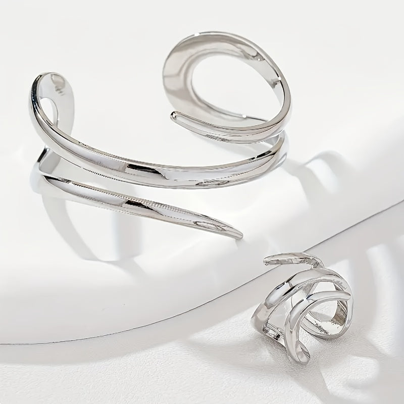 Vintage Gold Bracelet & Ring Set