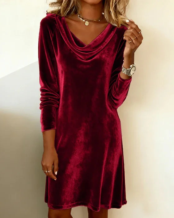 Women's Loose Fitting Velvet Dress