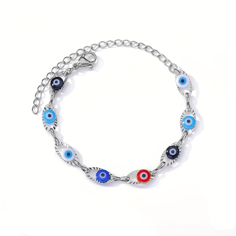 Adjustable Blue Eye Bracelet