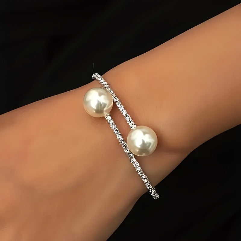 Delicate Pearl Bangle