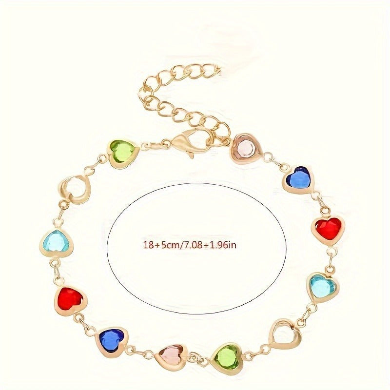 Colorful Heart Beaded Bracelet