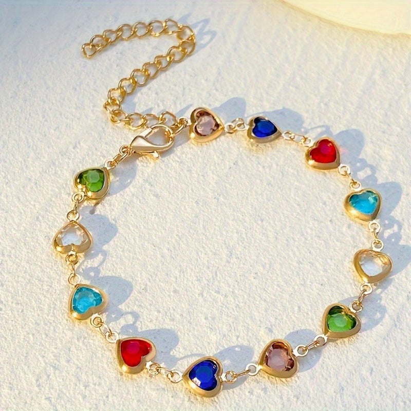Colorful Heart Beaded Bracelet