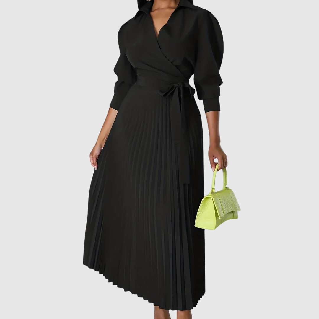 Teresa – Soft Pleated Midi Dress