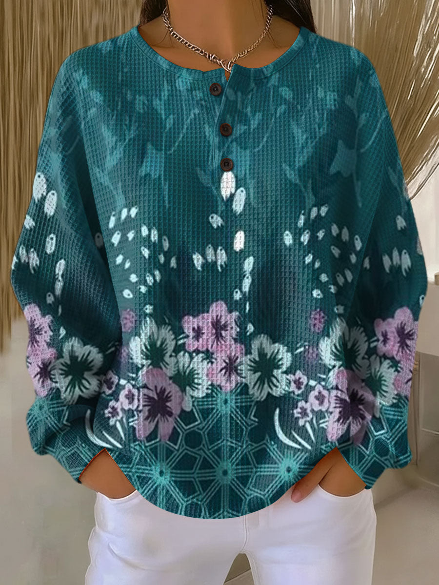 Cora | Sweater with Floral Color Pattern
