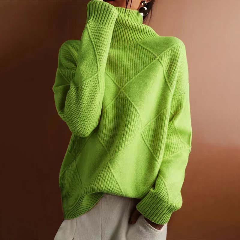 Orelia | Cozy High Collar Knit Sweater