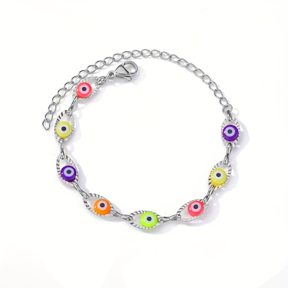 Adjustable Blue Eye Bracelet