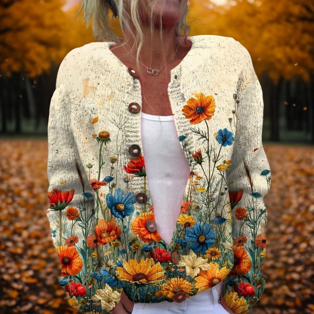 Helena | Women's Classic Flower Cardigan