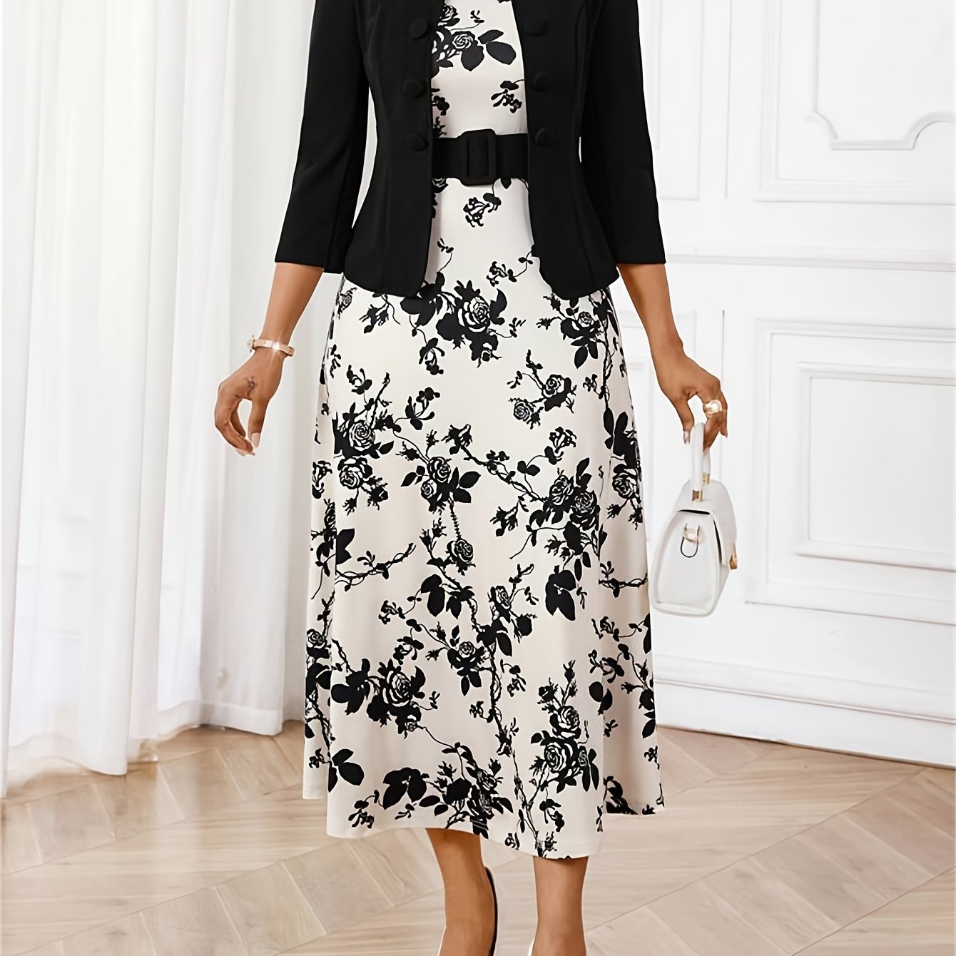 Amelie Lane | Two-Piece Printed Set with Belt