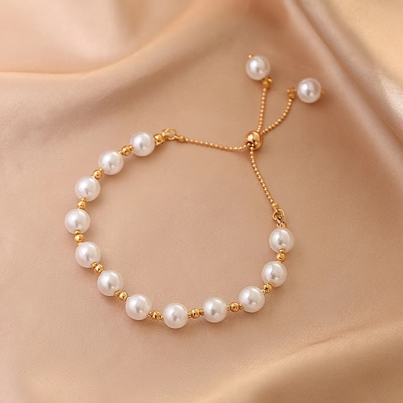 Elegant Pearl Chain Bracelet