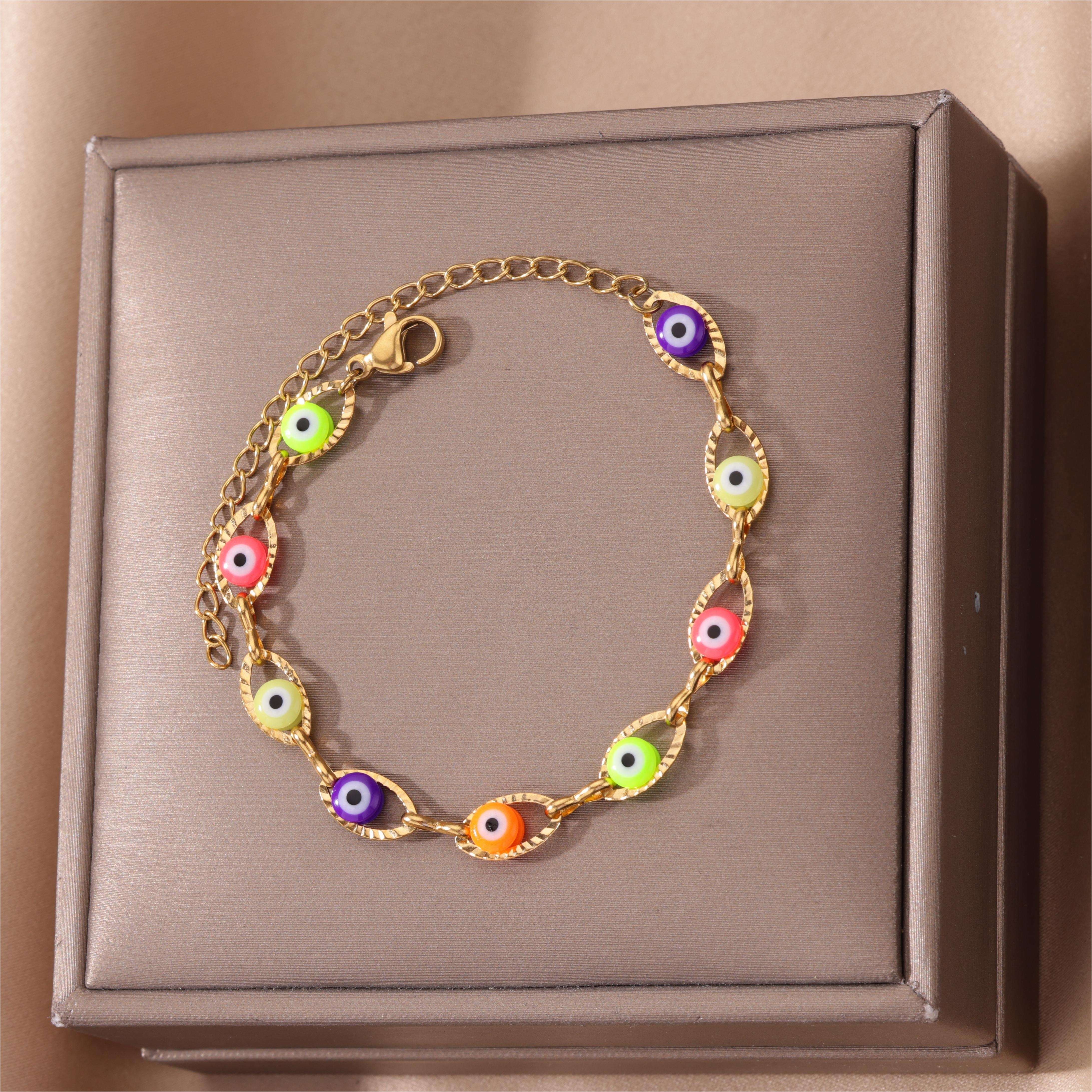 Adjustable Blue Eye Bracelet