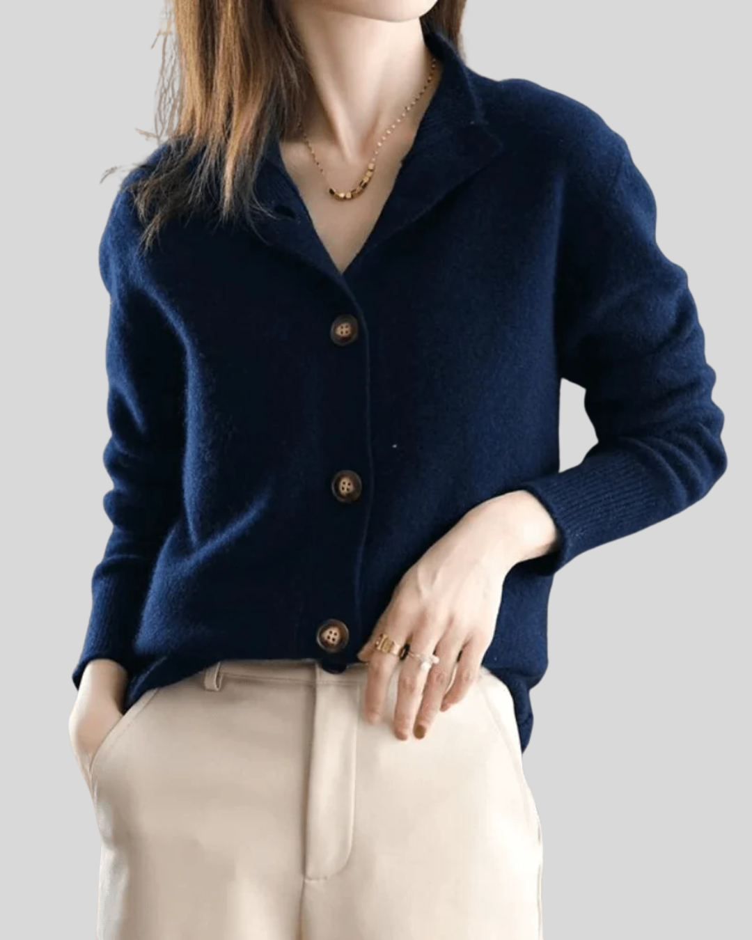 Claire | Women's Retro-Style Cashmere Cardigan
