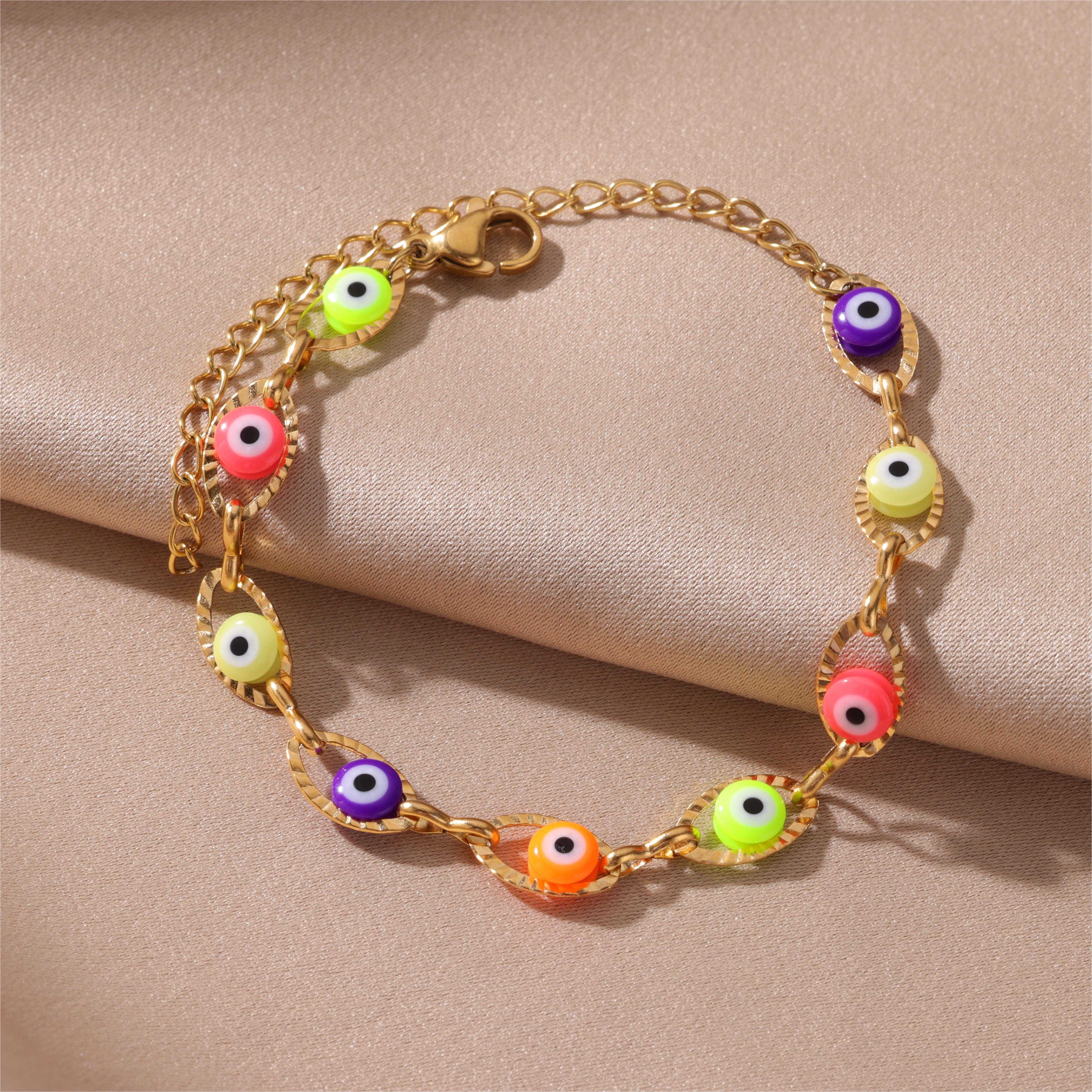 Adjustable Blue Eye Bracelet