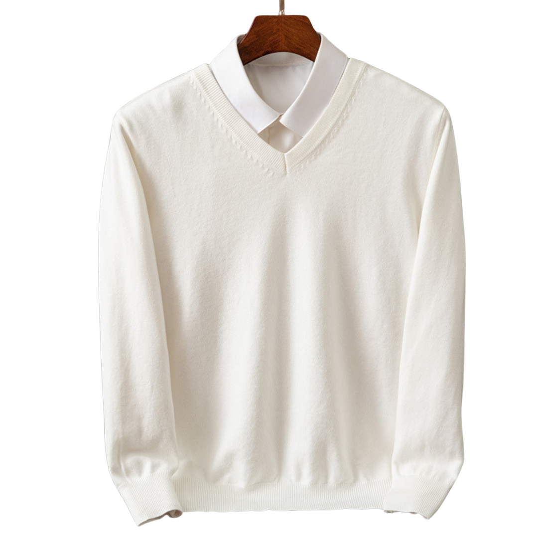 Bexford - V-Neck Pullover in Pure for Men