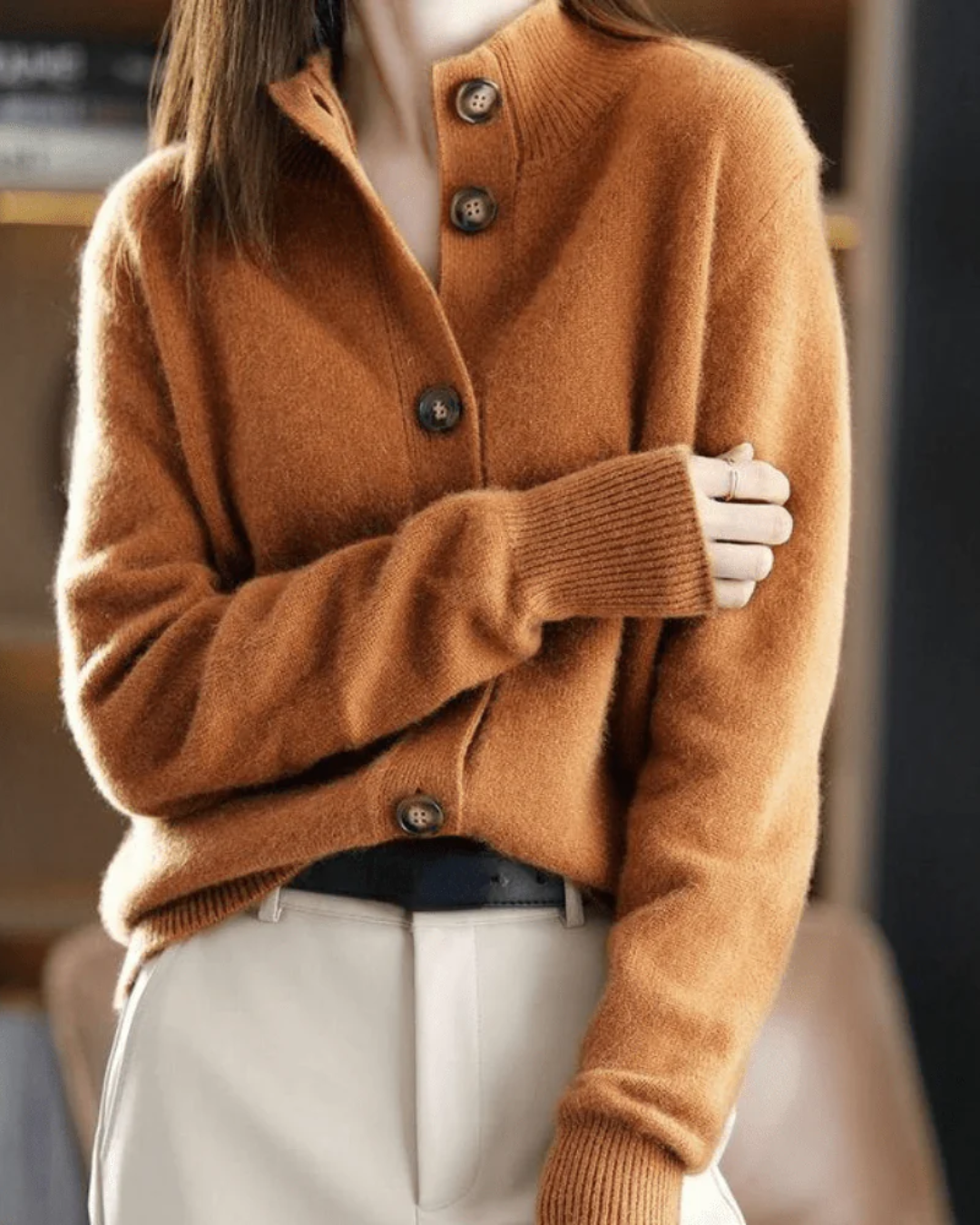Claire | Women's Retro-Style Cashmere Cardigan