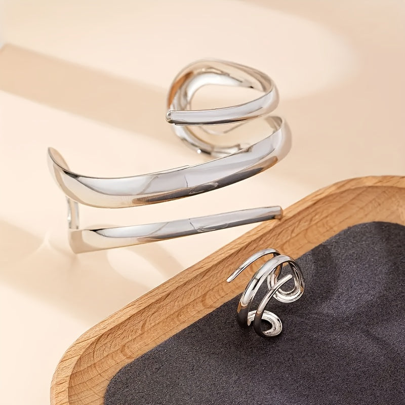 Vintage Gold Bracelet & Ring Set