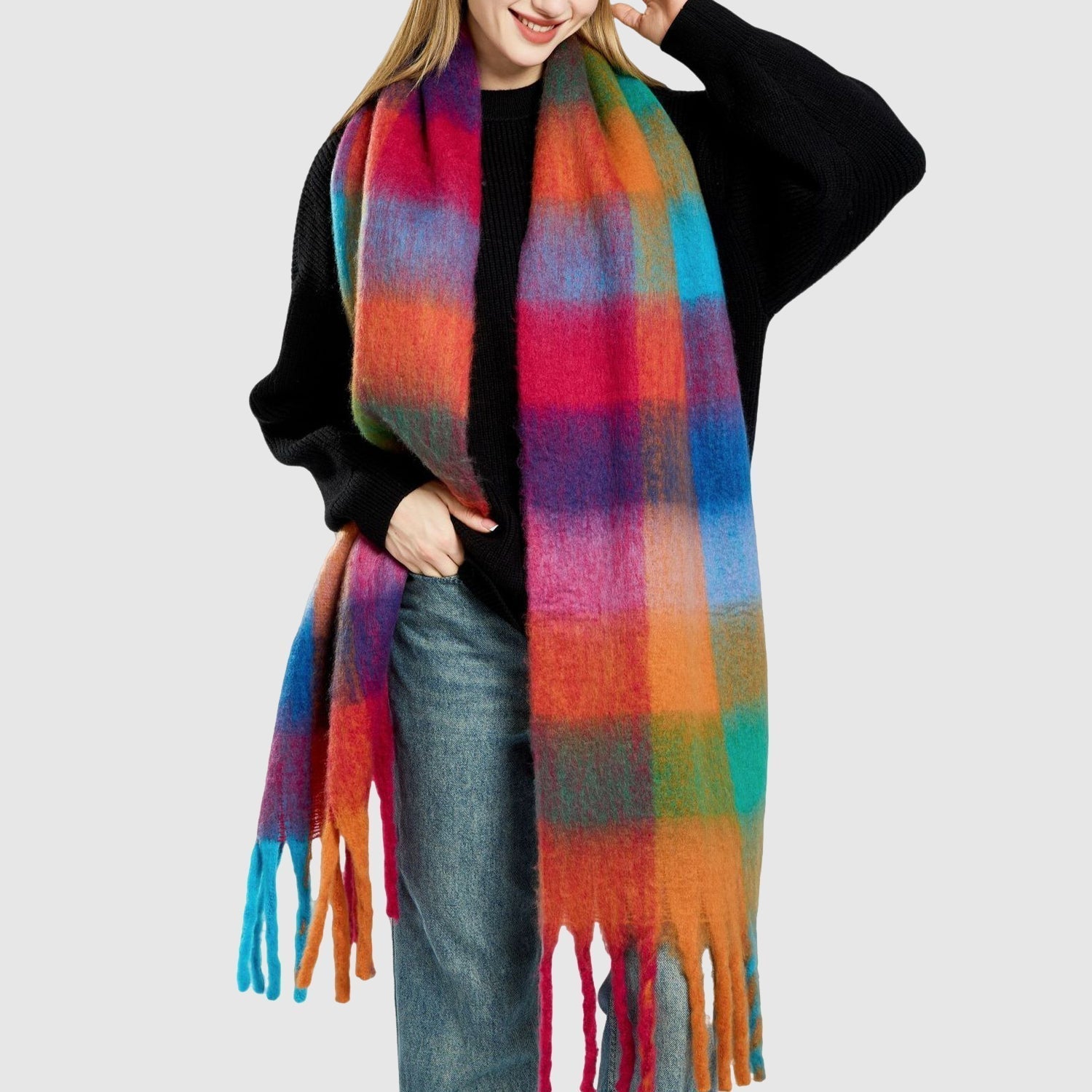 Adeline | Rainbow Scarf